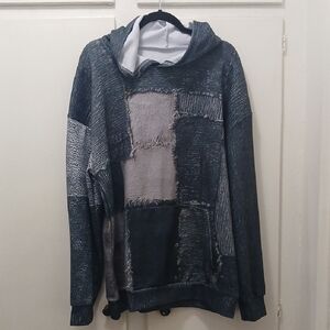 Patchwork Hoodie Sweater
